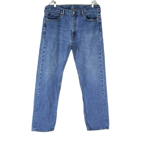 Levis 505 Jeans Tagged Mens Size 40 x 34 Actual 39 x 33 Blue Denim - Picture 6 of 8
